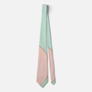 Modern Abstract Blush Pink Mint Collection Tie