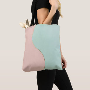 Modern Abstract Blush Pink Mint Collection Tote Bag