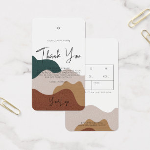 Modern Abstract Boho Business Clohing Hang Tag