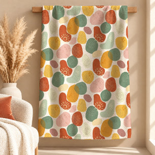 Modern Abstract Boho Rainbow Blanket Decor Design