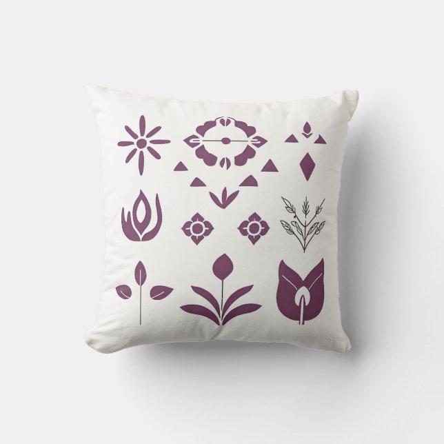 Modern Abstract Boho Throw Pillow – Minimalist Neu (Front)