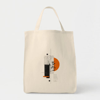 Modern Abstract Botanical Geometric Wall Art  Tote Bag