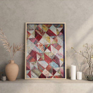 Modern Abstract Botanical Patchwork  Poster
