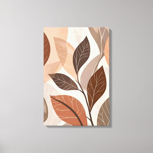 Modern Abstract Botanical Wall Art Print. (Front)