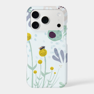 Modern Abstract Botanical Yellow Billy Button