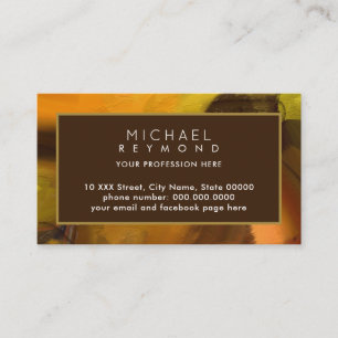 Modern Abstract Brown Frame Business Card