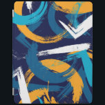 Modern Abstract Brush Strokes Blue Orange Pattern iPad Cover<br><div class="desc">This modern design features a pattern of colourful brush strokes in blue,  teal,  orange and white #ipad #ipadcases #cases #electronics #ipadcovers #cool #birthdaygifts #christmasgifts #holidaygifts #gifts</div>