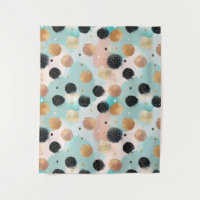 Modern Abstract Brushstroke & Polka Dot Pattern