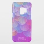 Modern Abstract Bubbles Geometric Pattern Purple Uncommon Samsung Galaxy S9 Case<br><div class="desc">Colourful abstract geometric design</div>