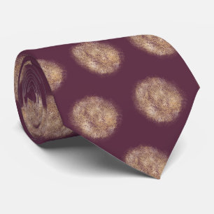 Modern Abstract Burgundy Gold Neck Tie