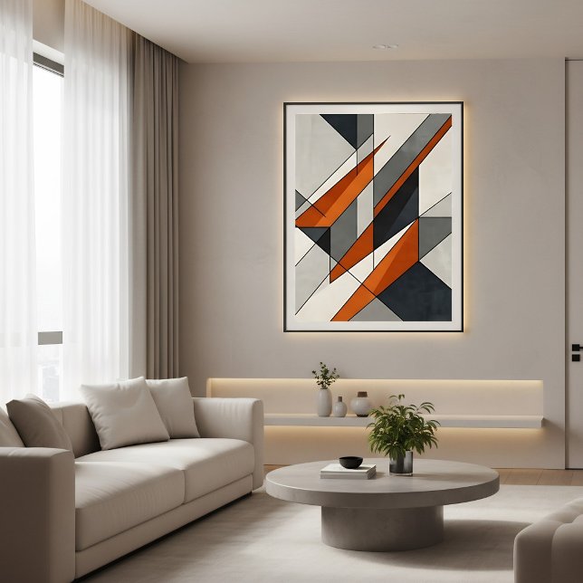 Modern Abstract Burnt Orange Accent Canvas Print (Creator Uploaded)