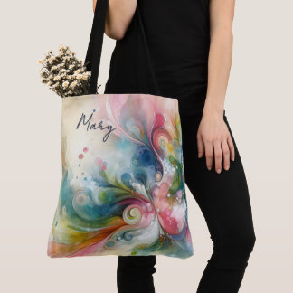 Modern Abstract  Butterfly Spring Colors  Tote Bag