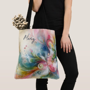 Modern Abstract  Butterfly Spring Colours  Tote Bag