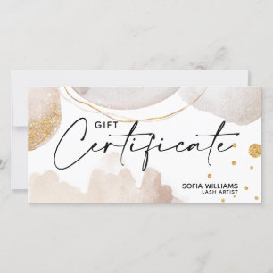 Modern abstract Certificate Gift Card