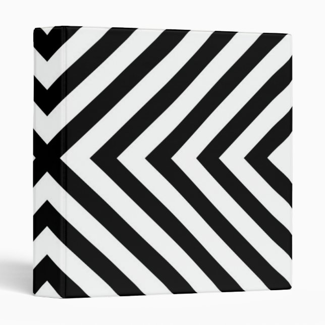 Modern Abstract Chevron Pattern Binder (Front/Spine)