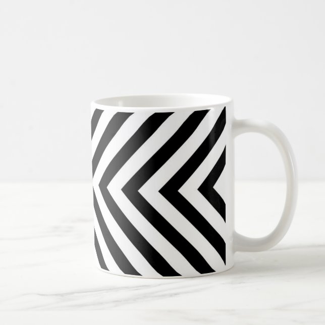 Modern Abstract Chevron Pattern Coffee Mug (Right)