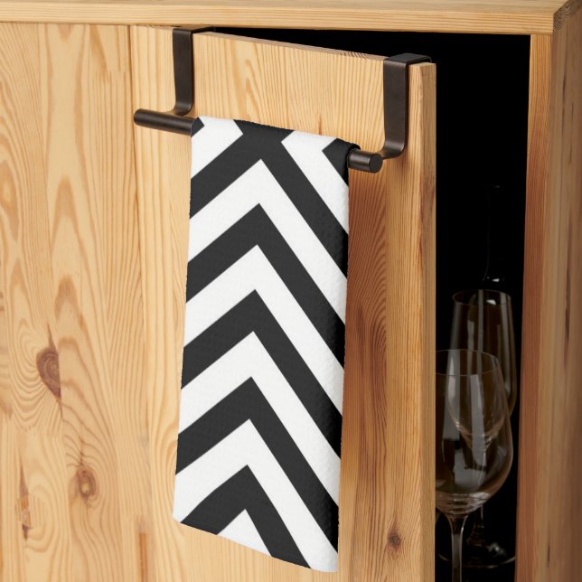 Modern Abstract Chevron Pattern Kitchen Towel (Thirds Fold)