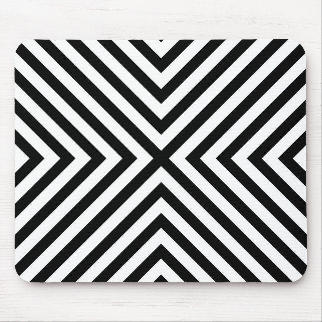 Modern Abstract Chevron Pattern Mouse Pad (Front)