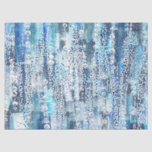 Modern abstract chic blue tones tissue paper