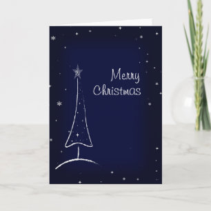 Modern Abstract Christmas Tree Holiday Card