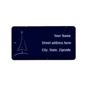 Modern Abstract Christmas Tree Label