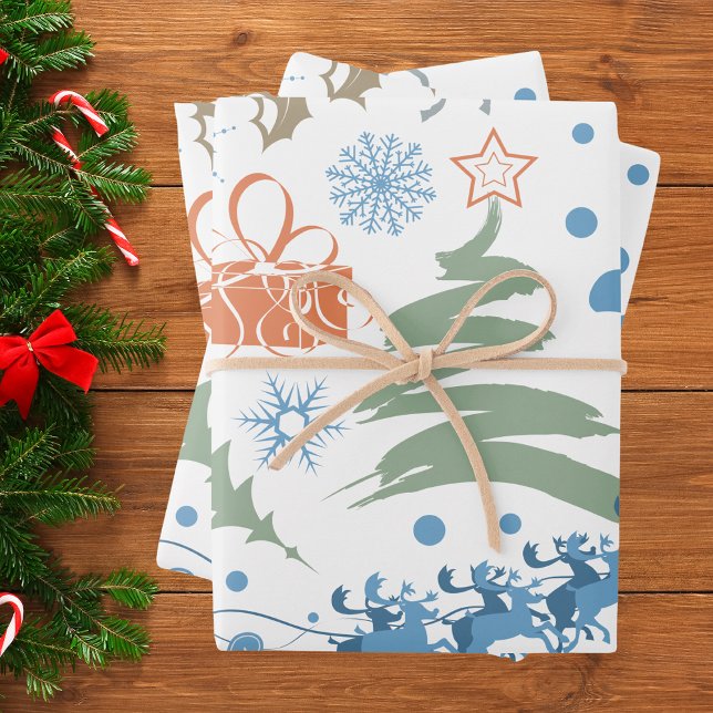 Modern Abstract Christmas Wrapping Paper Sheet (Creator Uploaded)