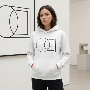 Modern Abstract Circle Square Art Hoodie