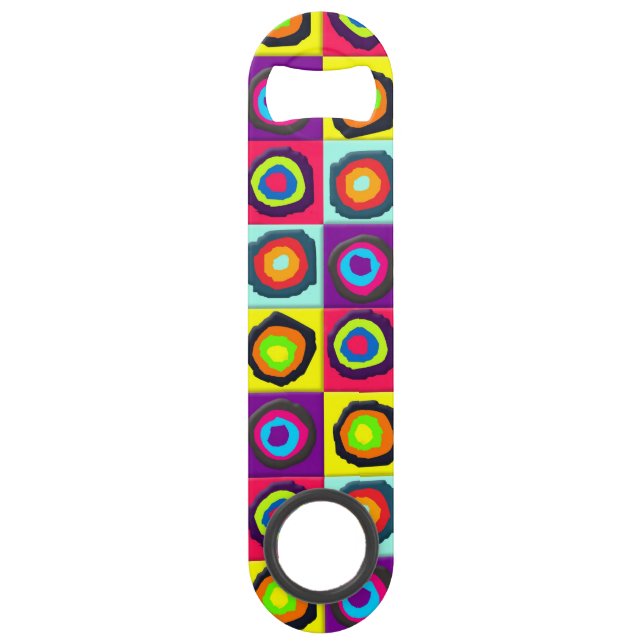 Modern Abstract Circles Pattern Bar Key (Front)