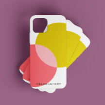 Modern Abstract Circles Yellow Pink Minimalist - 