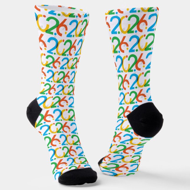 Modern Abstract Class of 2026 Socks (Angled)