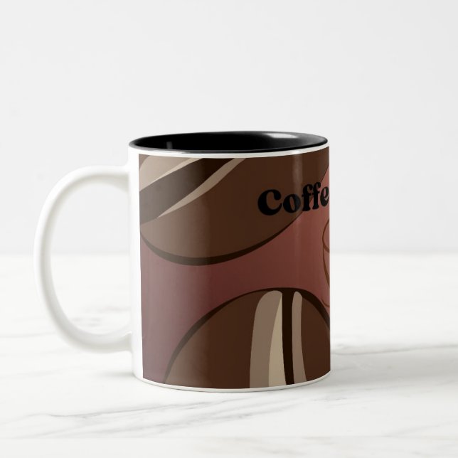 modern abstract coffee art mug  (Left)