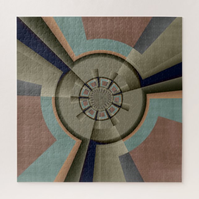 Modern Abstract Color Harmony Fractal Art Graphic Jigsaw Puzzle (Vertical)