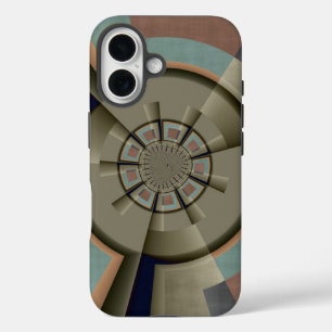 Modern Abstract Colour Harmony Fractal Art Graphic iPhone 16 Case