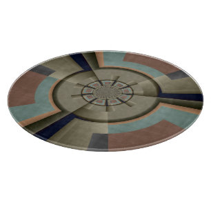 Modern Abstract Colour Harmony Fractal Art Graphic Cutting Board