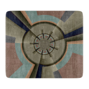 Modern Abstract Colour Harmony Fractal Art Graphic Cutting Board