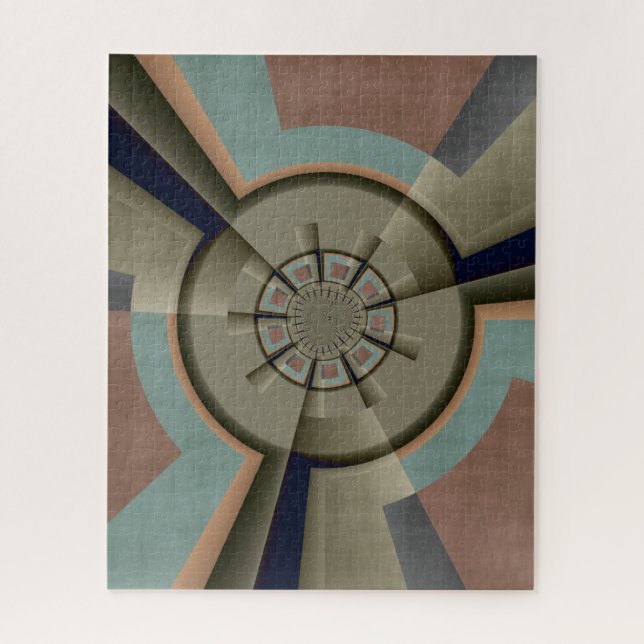Modern Abstract Colour Harmony Fractal Art Graphic Jigsaw Puzzle (Vertical)