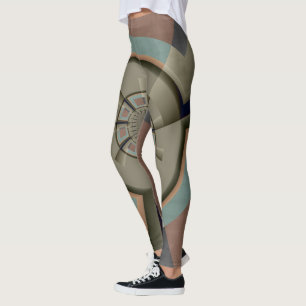 Modern Abstract Colour Harmony Fractal Art Graphic Leggings