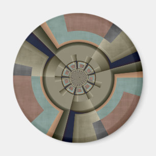 Modern Abstract Colour Harmony Fractal Art Graphic Magnet