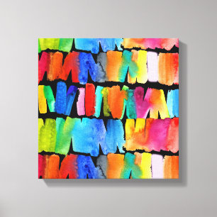 Modern abstract colour riot crazy colours canvas print