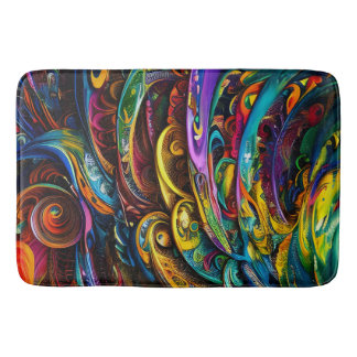 Modern Abstract Colourful Bath Mat