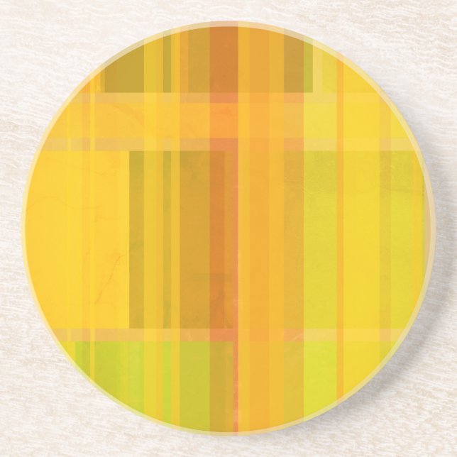 Modern Abstract | Colourful Citrus Colours Coaster (Front)