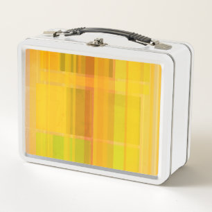 Modern Abstract   Colourful Citrus Colours Metal Lunch Box