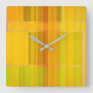 Modern Abstract | Colourful Citrus Colours Square Wall Clock