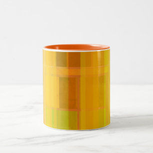 Modern Abstract   Colourful Citrus Colours Two-Tone Coffee Mug