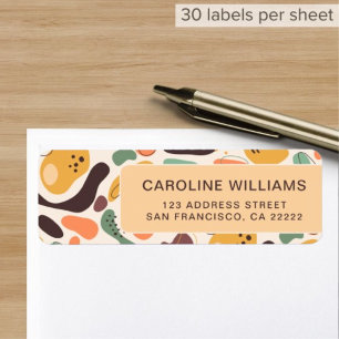 Modern Abstract Colourful Custom Return Address 