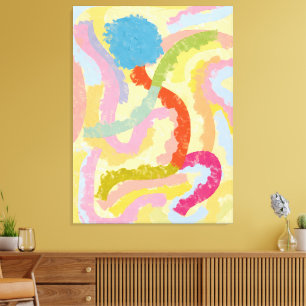 Modern Abstract Colourful Dance Canvas Print