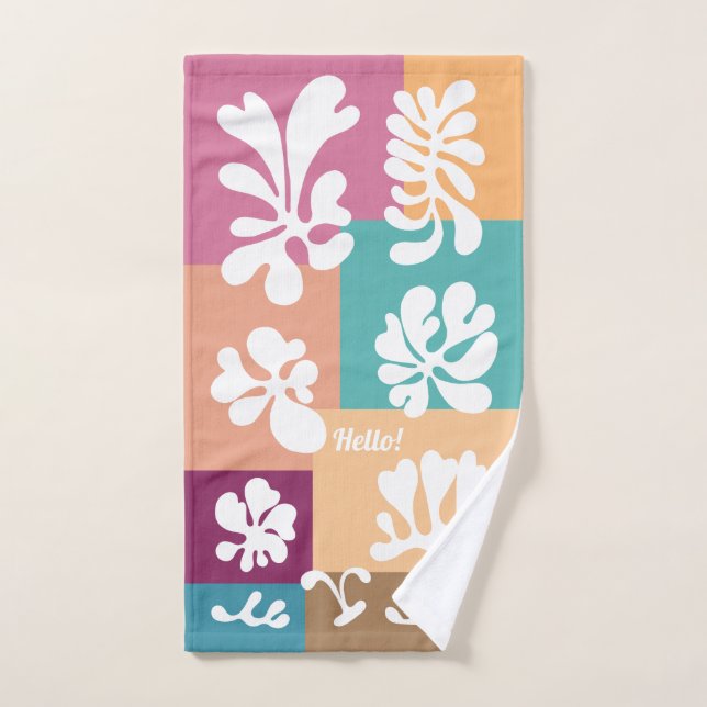 Modern Abstract Colourful Floral Pattern |  Hand T Hand Towel (Hand Towel)