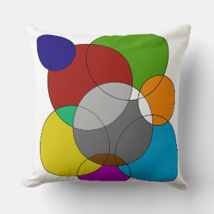 Modern Abstract Colourful Geometric Art Throw Pill Pillow