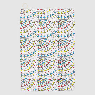 Modern Abstract Colourful Geometric Pattern Golf Towel