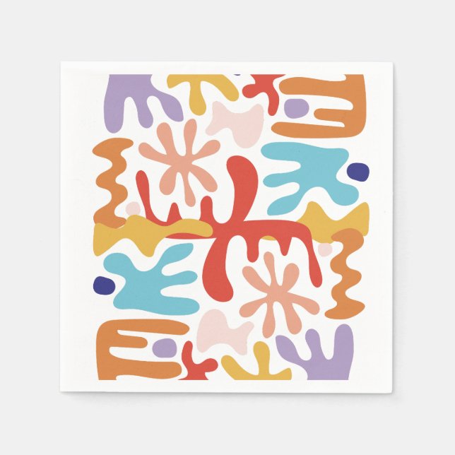  Modern Abstract Colourful  Napkin (Front)